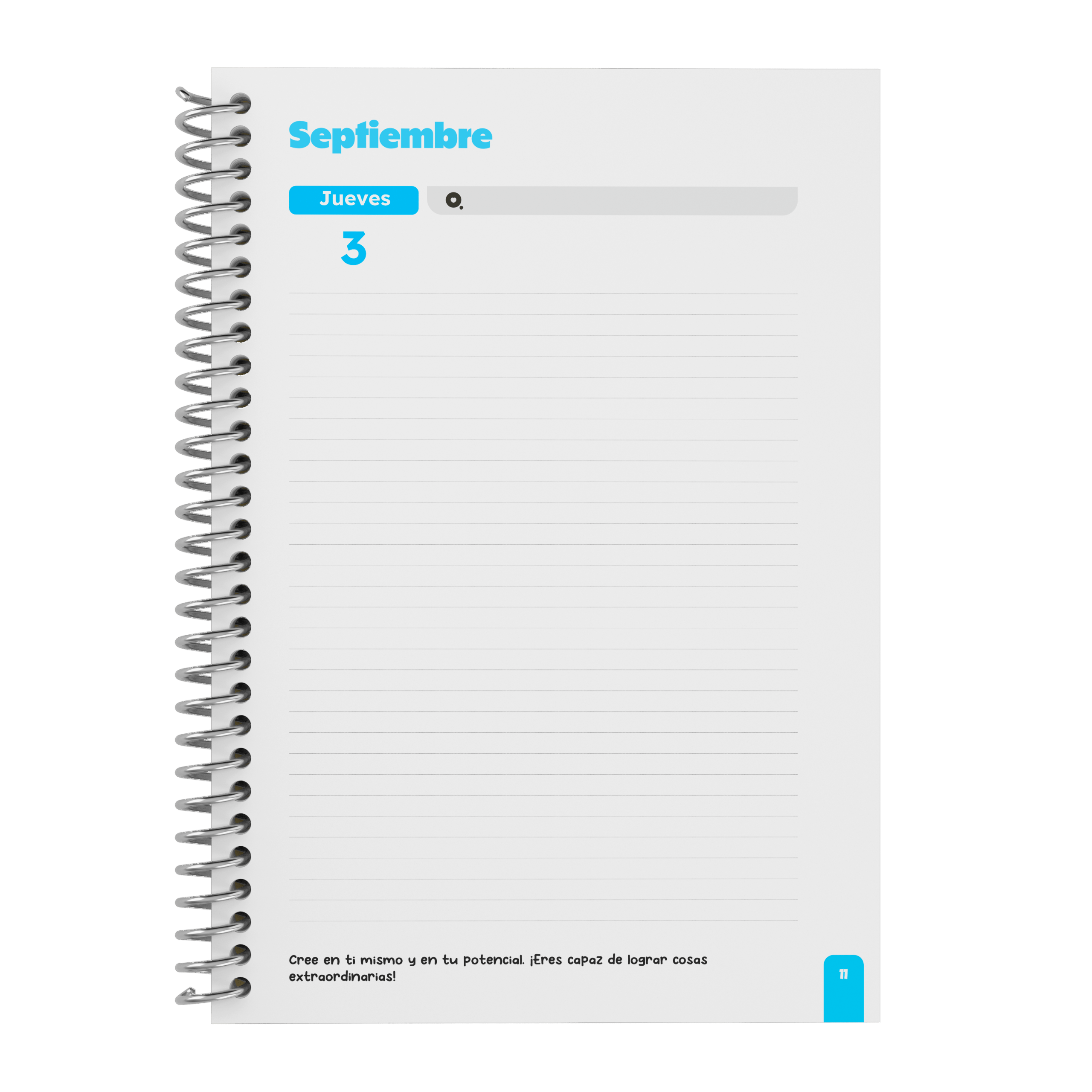 Portada de agenda escolar modelo Rumbo a la aventura