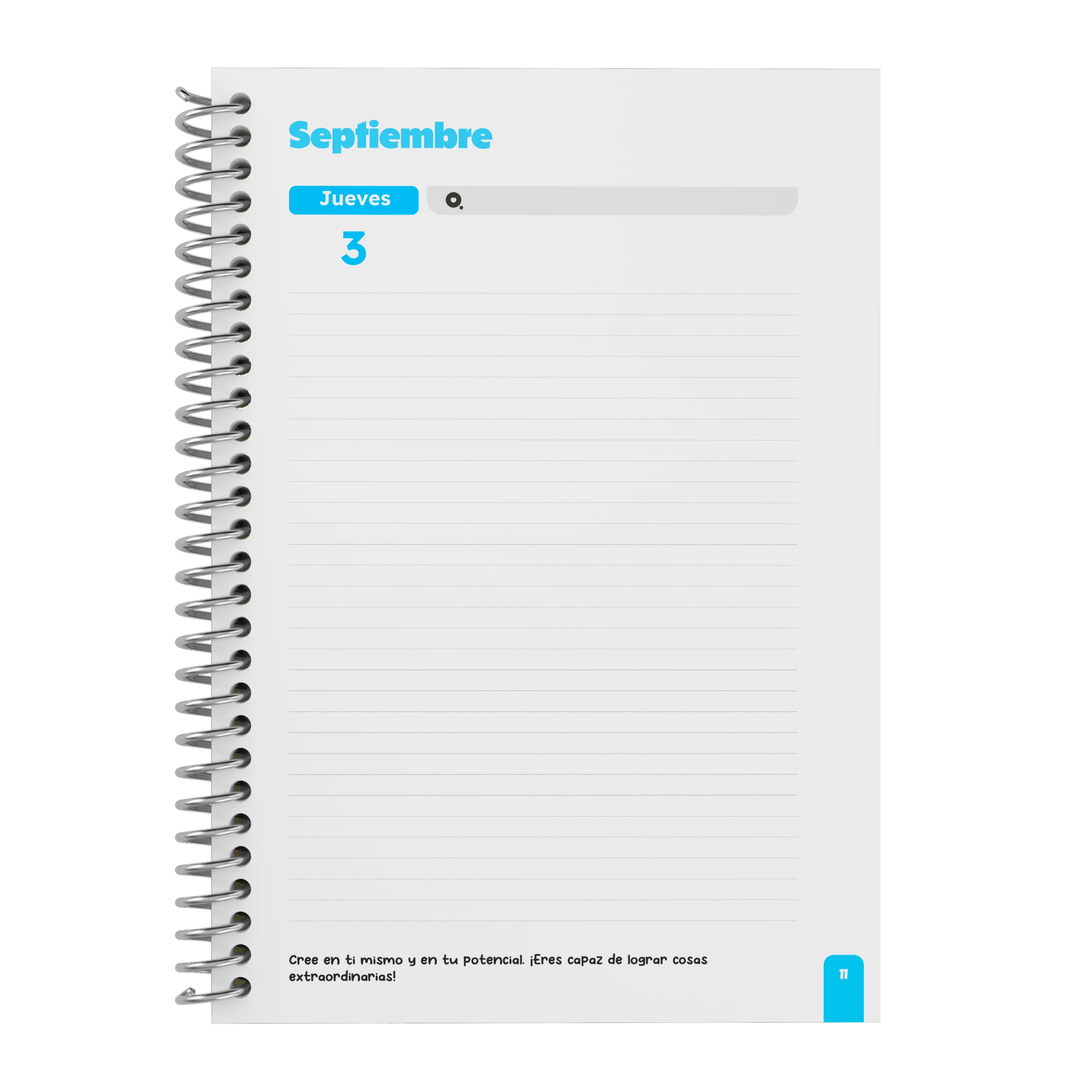 Portada de agenda escolar modelo Rumbo a la aventura